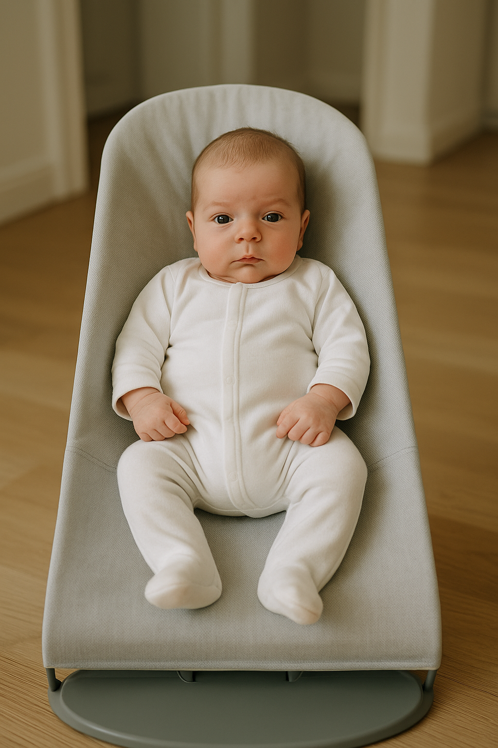 Exemple de bonne prise de vue d'un bébé correctement positionné